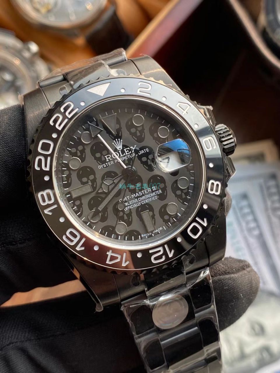 LF Rolex TBLACK官方 copy customized 版REVENGE（米尔高斯复仇系列） GMT MASTER 小骷髅 / R713