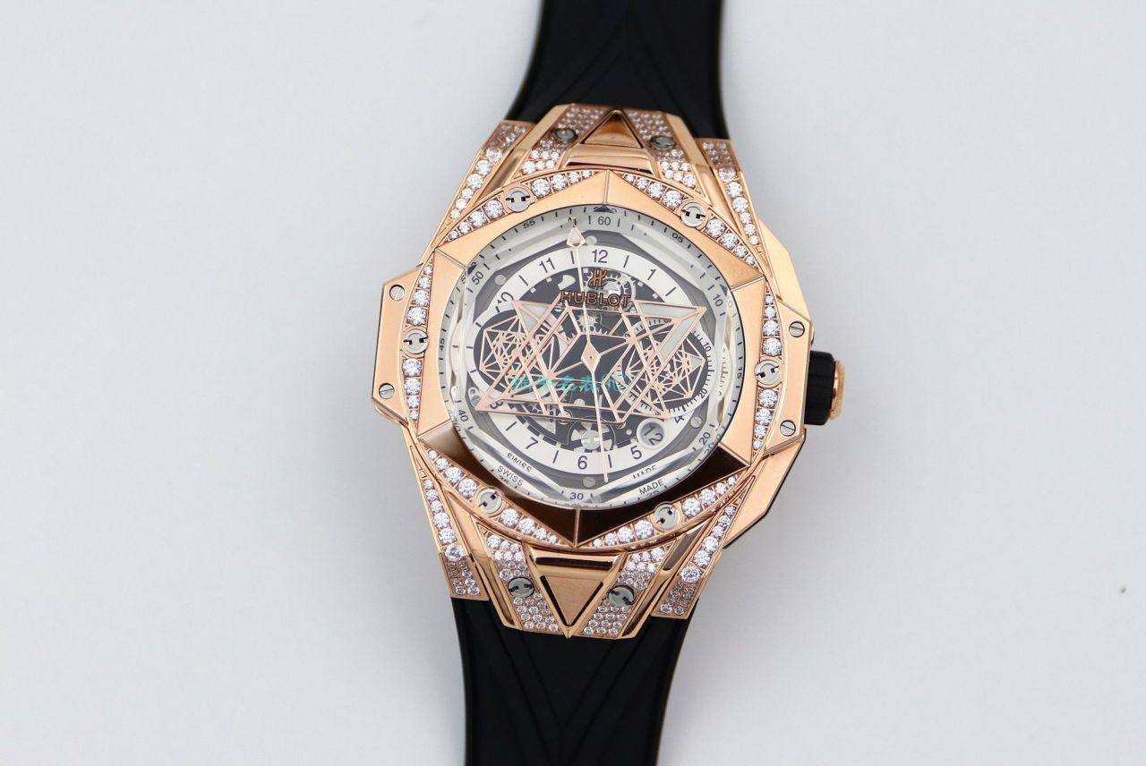 HB Factory  High quality  Replica Watches  hublot Big Bang Sang Bleu II 刺青二代418.OX.2001.RX.1604.MXM20 wrist watches  / YB117