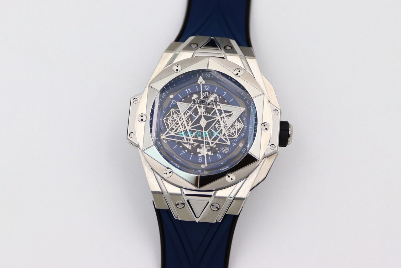 HB Factory  High quality  Replica Watches  hublot Big Bang Sang Bleu II 刺青二代418.OX.2001.RX.1604.MXM20 wrist watches  / YB117