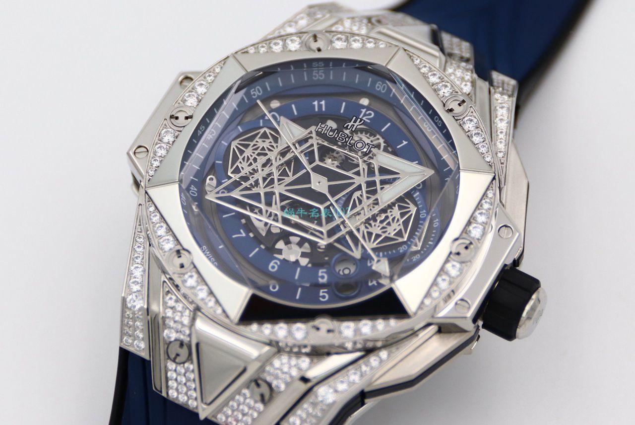 HB Factory  High quality  Replica Watches  hublot Big Bang Sang Bleu II 刺青二代418.OX.2001.RX.1604.MXM20 wrist watches  / YB117