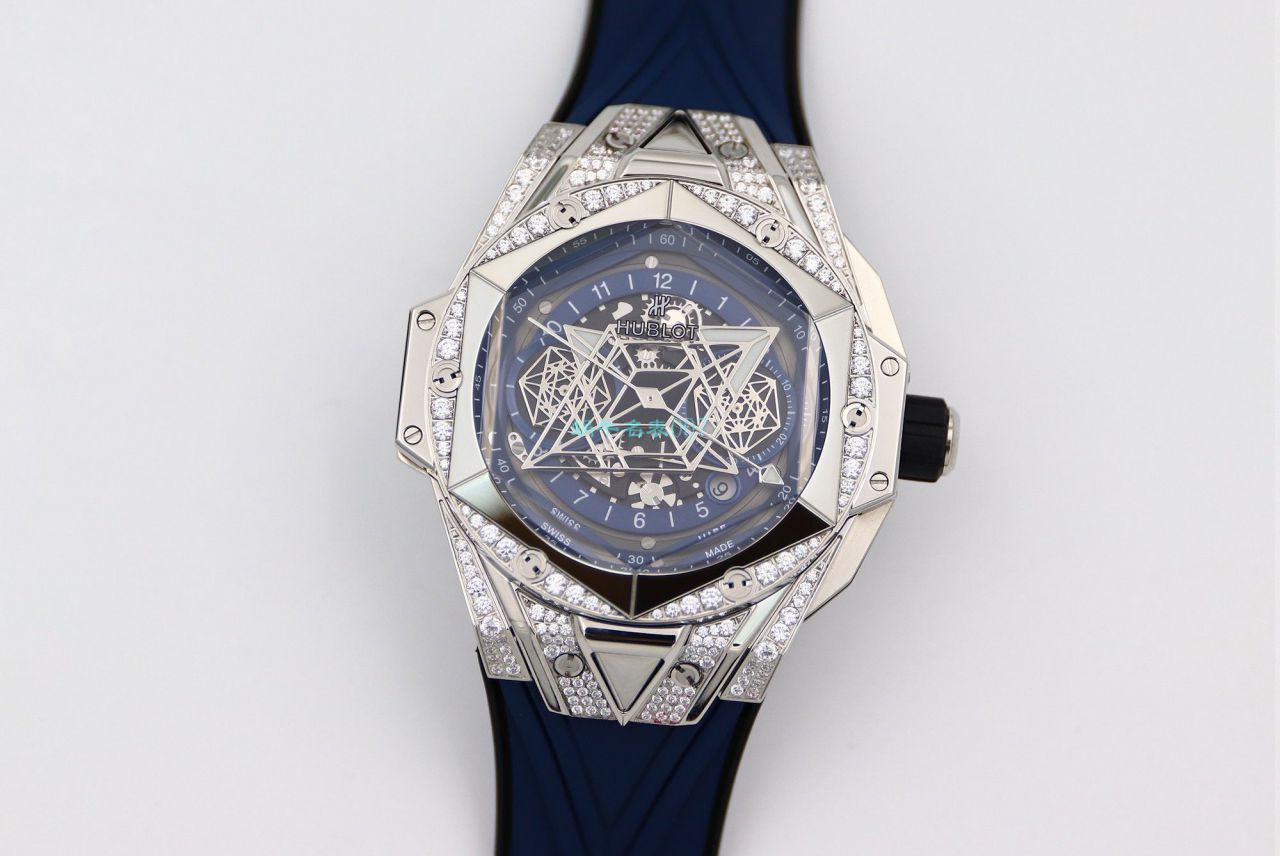 HB Factory  High quality  Replica Watches  hublot Big Bang Sang Bleu II 刺青二代418.OX.2001.RX.1604.MXM20 wrist watches  / YB117