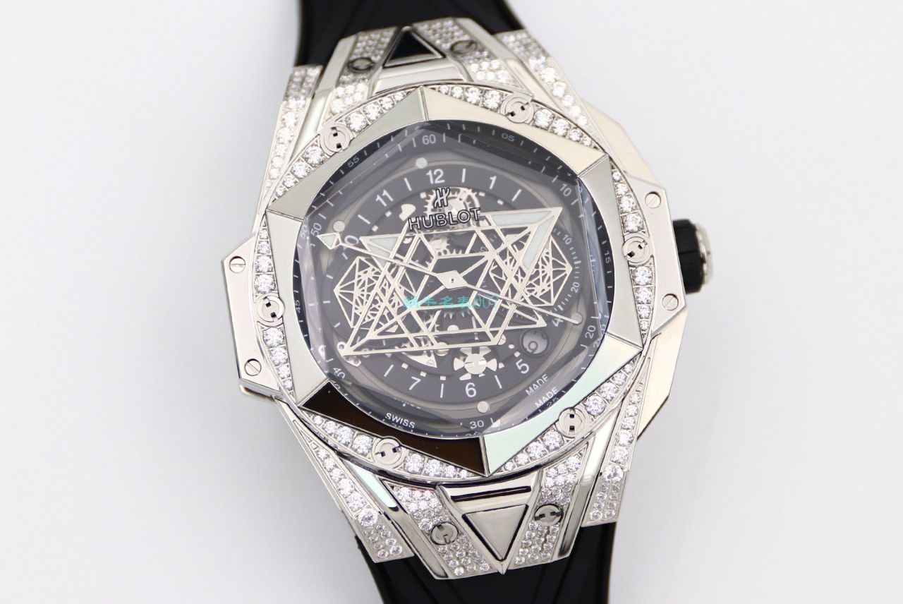 HB Factory  High quality  Replica Watches  hublot Big Bang Sang Bleu II 刺青二代418.OX.2001.RX.1604.MXM20 wrist watches  / YB117