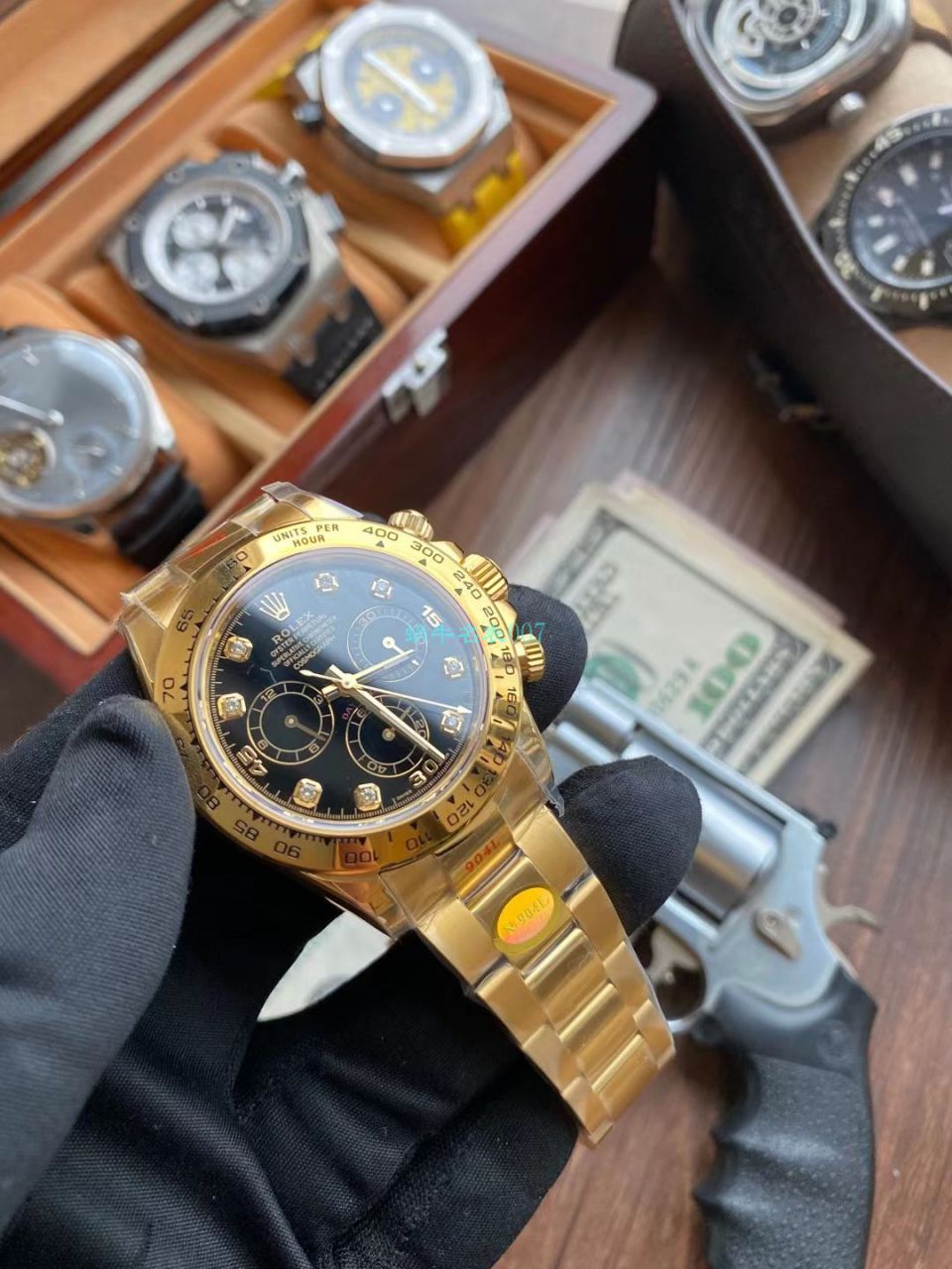  Video analysis N Factory  Rolex 超级4130 Ditongna 间金钻面m116503-0006 top 1比1 Replica Copy  Watches  / R732