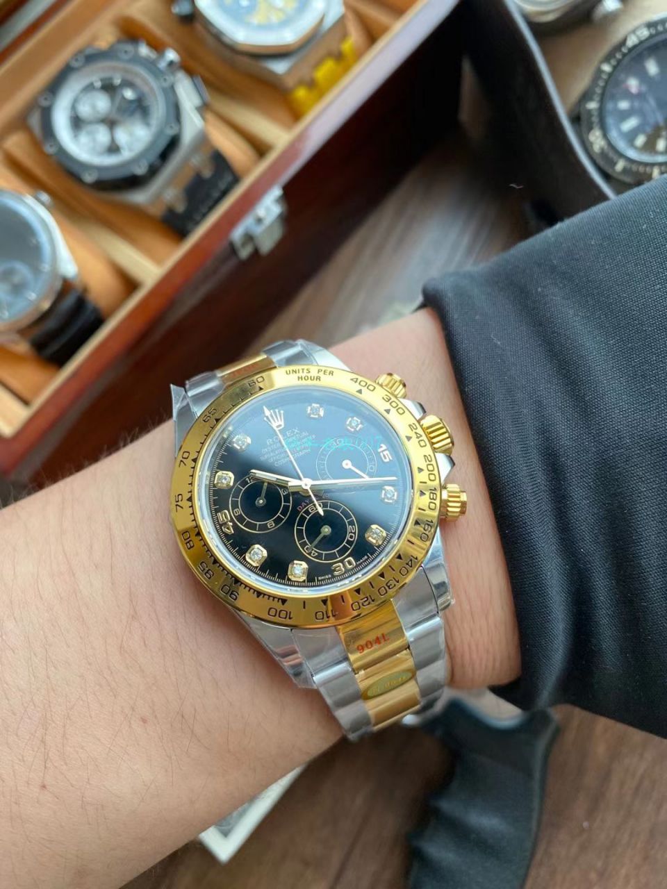  Video analysis N Factory  Rolex 超级4130 Ditongna 间金钻面m116503-0006 top 1比1 Replica Copy  Watches  / R732