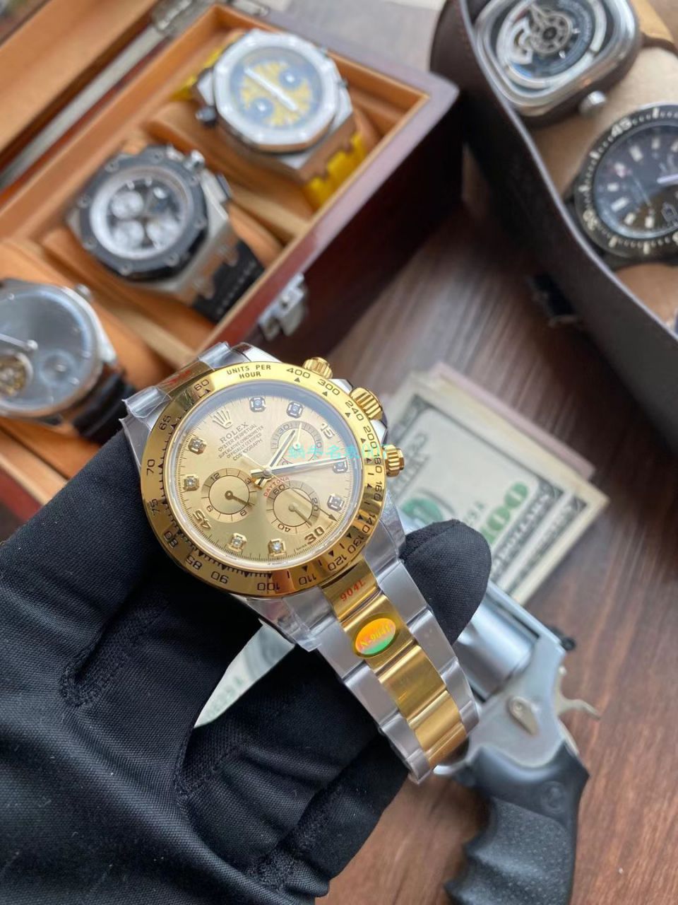  Video analysis N Factory  Rolex 超级4130 Ditongna 间金钻面m116503-0006 top 1比1 Replica Copy  Watches  / R732