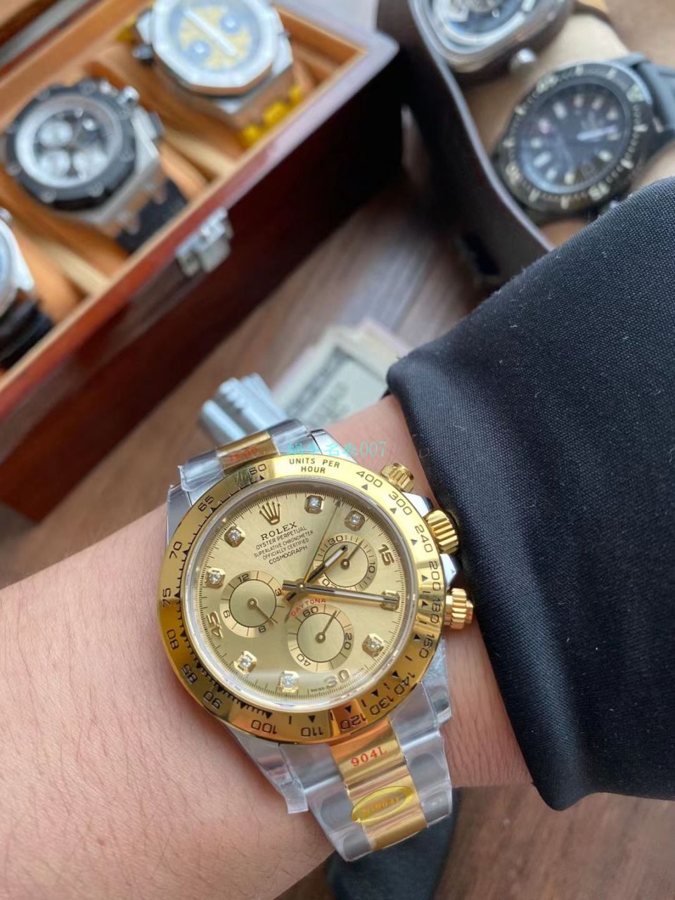  Video analysis N Factory  Rolex 超级4130 Ditongna 间金钻面m116503-0006 top 1比1 Replica Copy  Watches  / R732