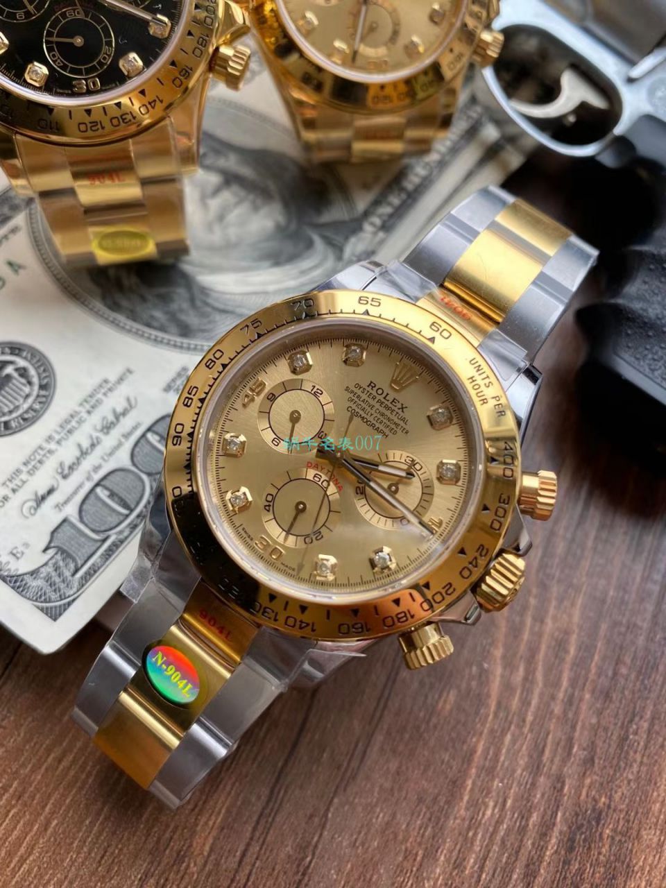  Video analysis N Factory  Rolex 超级4130 Ditongna 间金钻面m116503-0006 top 1比1 Replica Copy  Watches  / R732