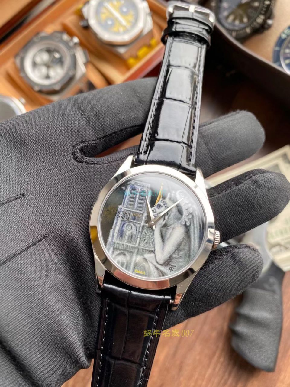 FL珐琅 Factory  PATEK PHILIPPE 5077P微绘珐琅系列 Replica Copy  wrist watches 「巴黎圣母院的石制怪兽」 / BD368