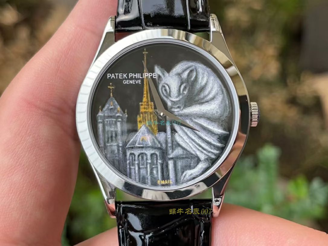 FL珐琅 Factory  PATEK PHILIPPE 5077P微绘珐琅系列 Replica Copy  wrist watches 「巴黎圣母院的石制怪兽」 / BD368