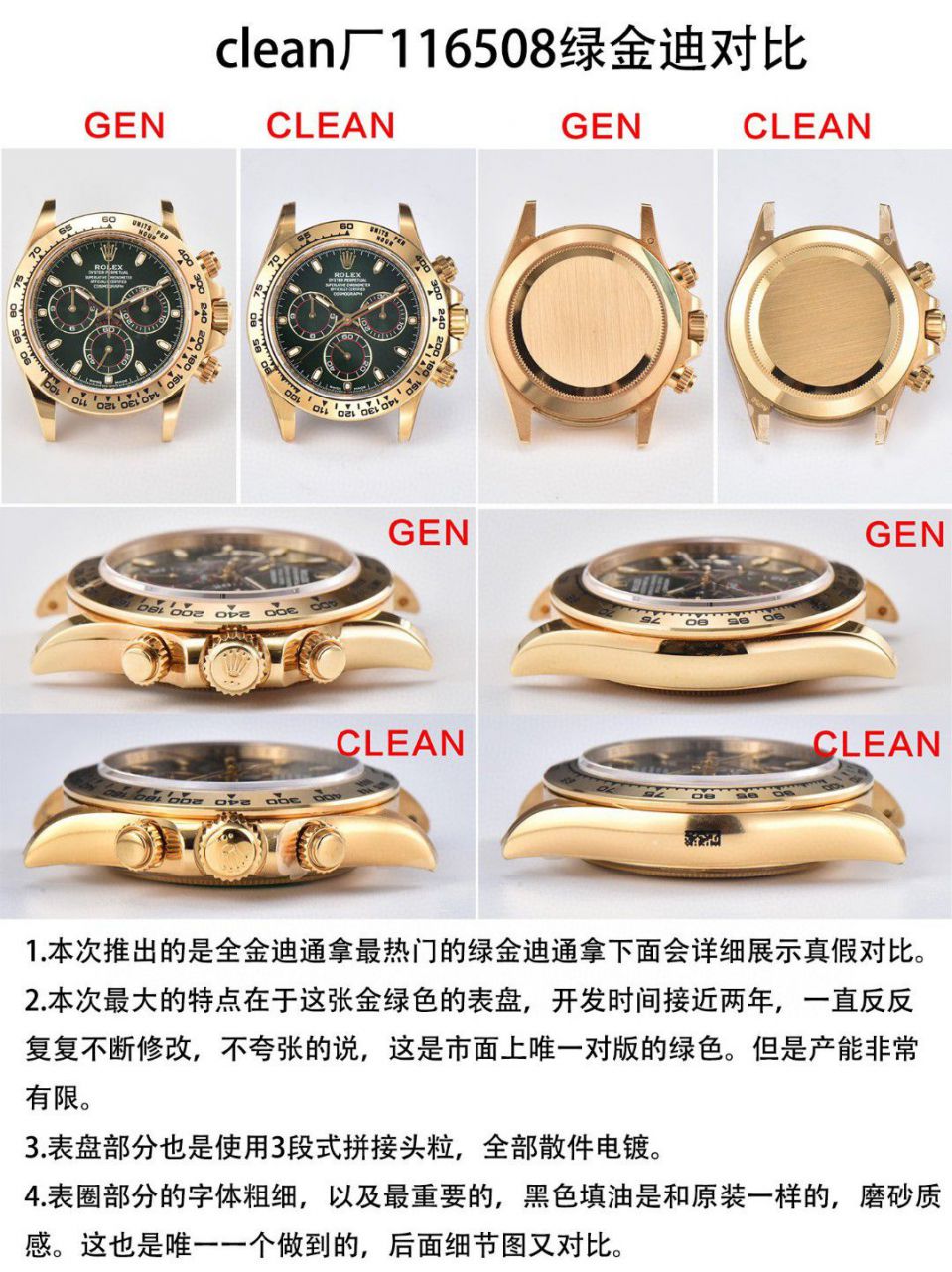  Video analysis clean Factory 4130 Movement  Rolex  Ditongna 熊猫迪m116500ln-0001等 top  Perfect  Replica Watches  / R763