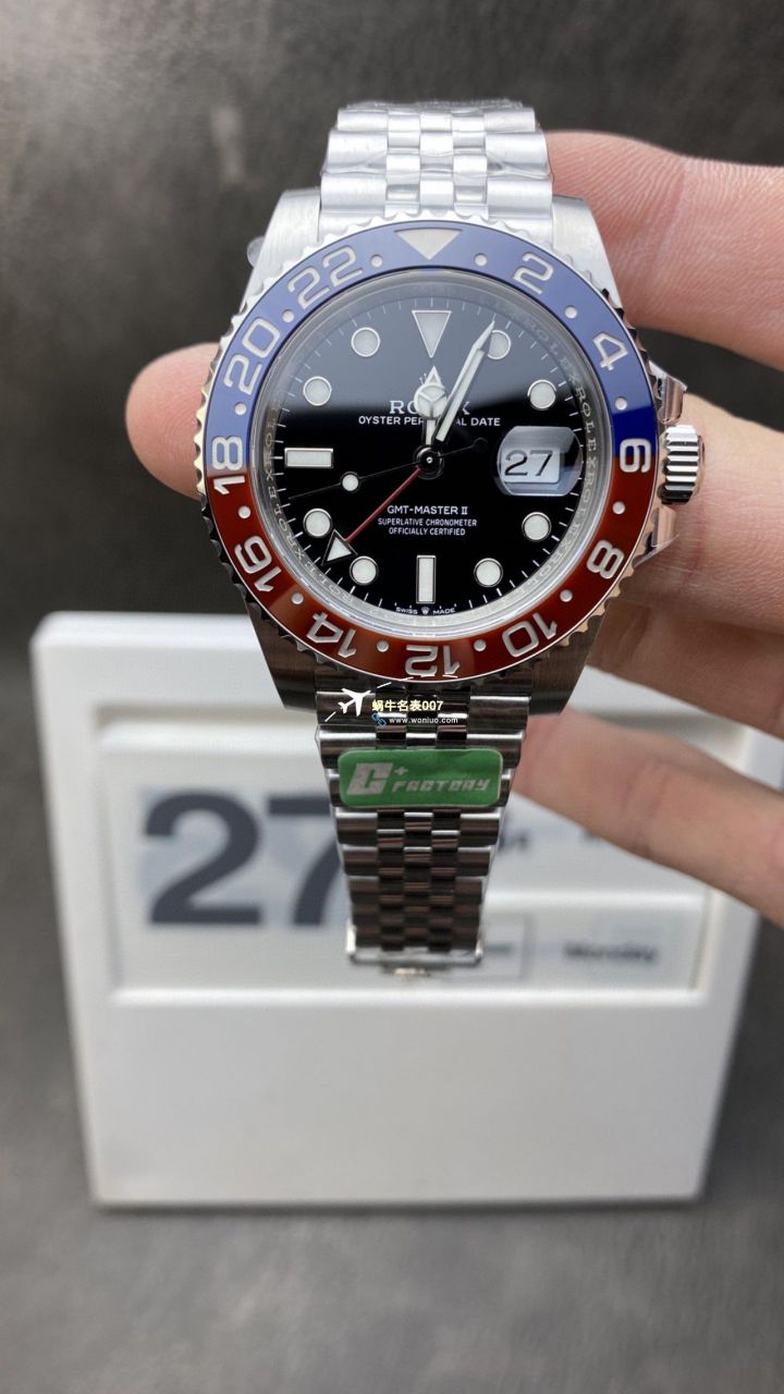 C+ Factory  top 1比1  Replica Watches  Rolex  GMT MASTER II系列m126715chnr-0001，m126711chnr-0002沙士圈大闸蟹，m126710blro-0001可乐圈，m126719blro-0002（陨石面） / R767