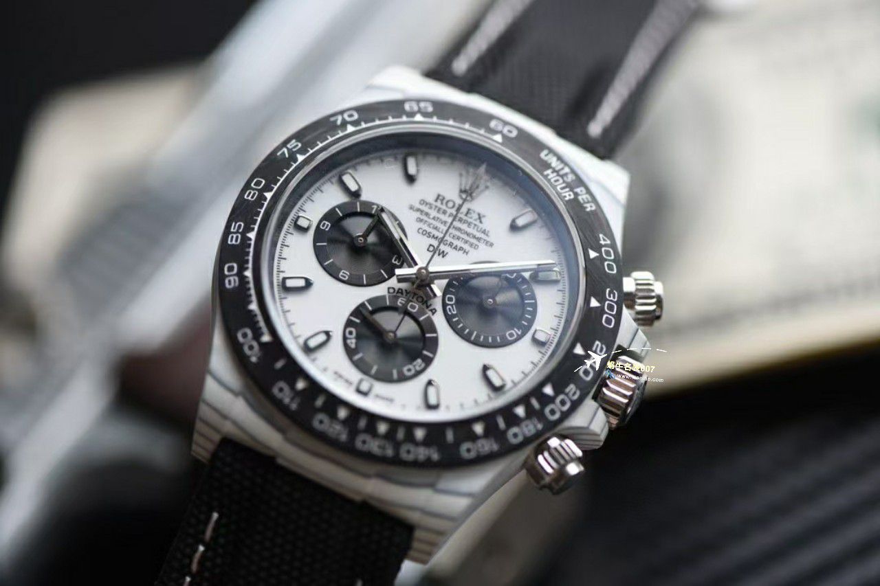N Factory 出品‼️Diw 2023新作 Rolex 超级 carbon fiber  Ditongna 莫桑石 copy customized 版女表 / R770