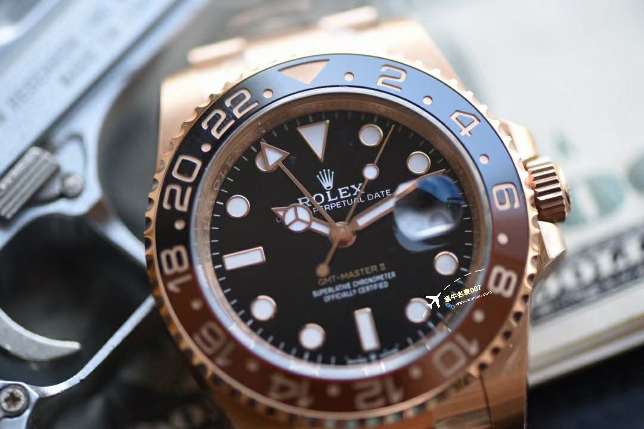 Clean Factory C Factory  Perfect  Copy  Replica Copy  Watches  Rolex  GMT MASTER II全玫瑰金m126715chnr-0001 wrist watches  / R775