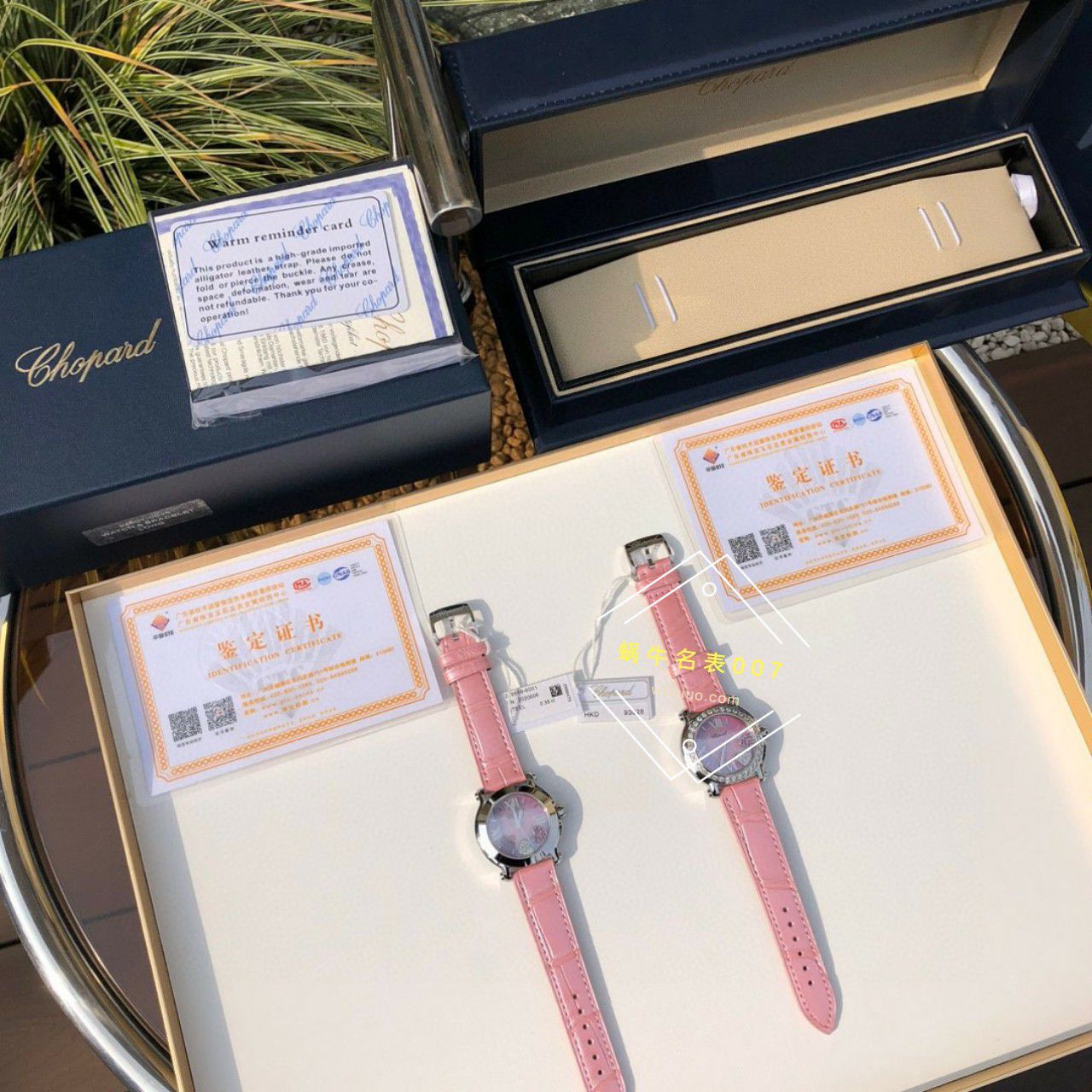  TOP  copy customized 真钻 Chopard HAPPY SPORT系列女表278475-2002和278475-3004原单 wrist watches  / XB087