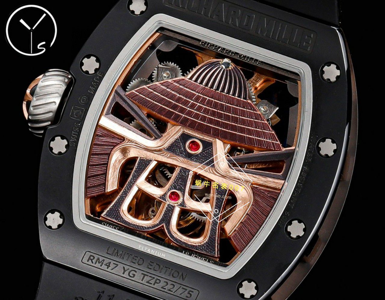 YS Factory  top  Replica Copy  RICHARD MILLE RM47黑武士一体机真 Tourbillon  Watches  / YSRM47