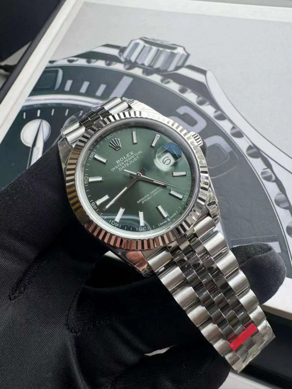【 Video analysis 】VS top  Replica Watches  Rolex   Datejust 41MM Replica m126334-0028 wrist watches (薄荷绿) / R828