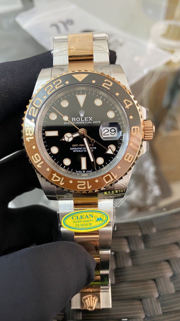 Clean Factory  Rolex  GMT MASTER  Replica 沙士圈大闸蟹m126711chnr-0002，m126715chnr-0001 wrist watches  / R831