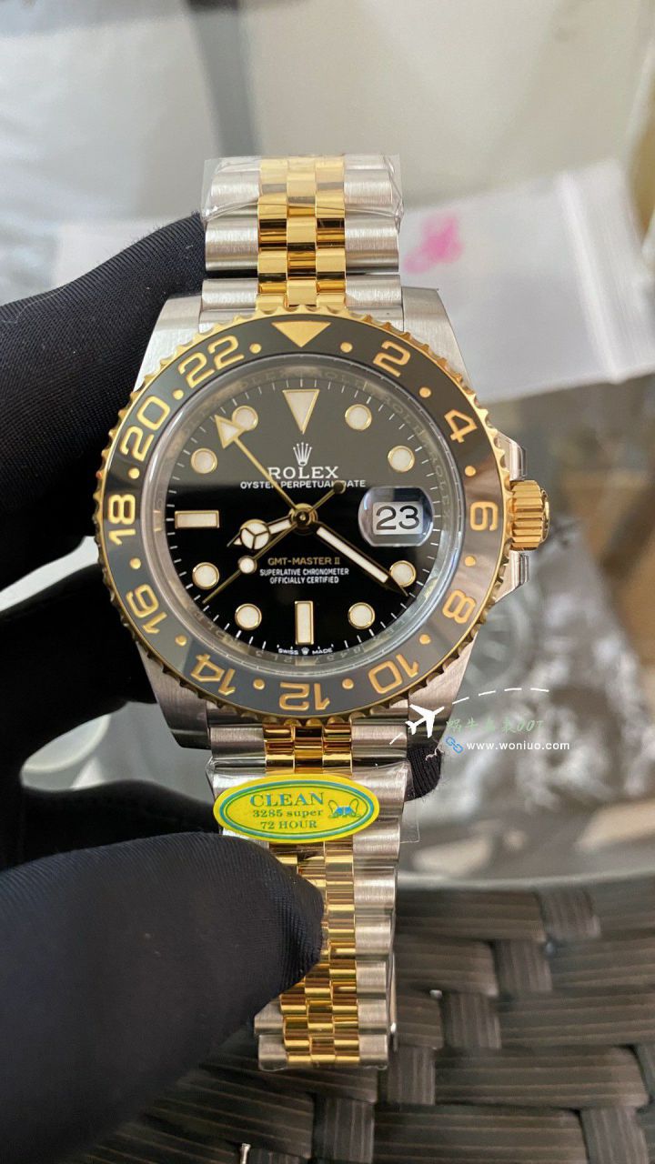 clean Rolex  Perfect  Replica Copy  Watches  GMT MASTER 皮蛋圈m126713grnr-0001 wrist watches  / R838