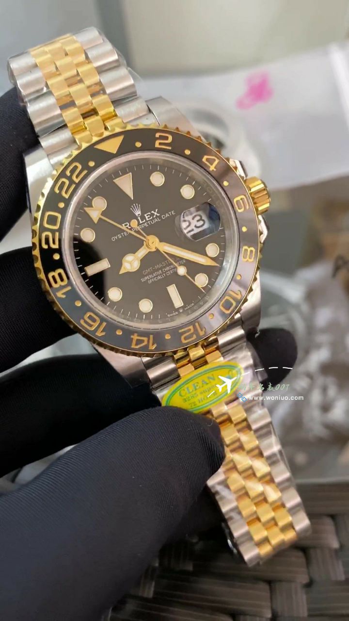 clean Rolex  Perfect  Replica Copy  Watches  GMT MASTER 皮蛋圈m126713grnr-0001 wrist watches  / R838