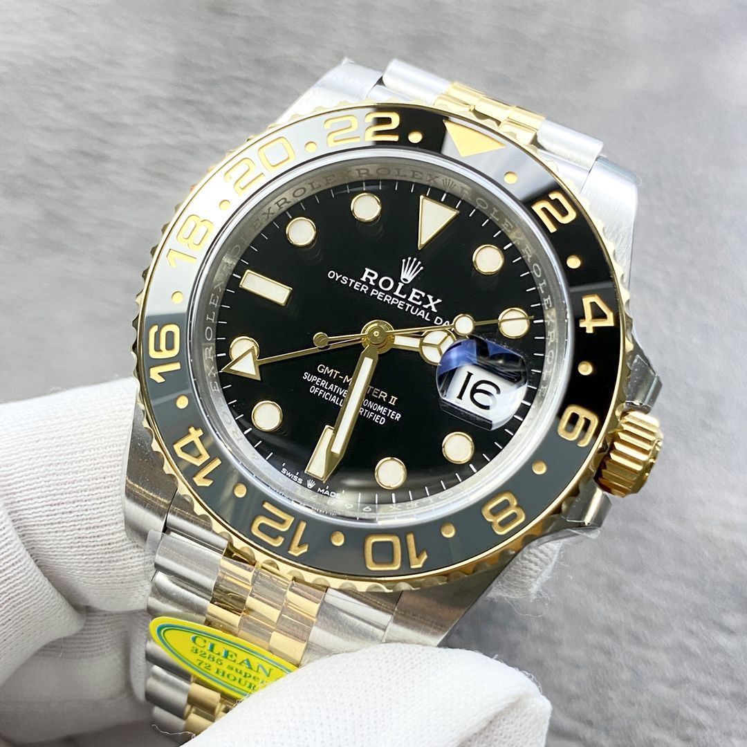 clean Rolex  Perfect  Replica Copy  Watches  GMT MASTER 皮蛋圈m126713grnr-0001 wrist watches  / R838