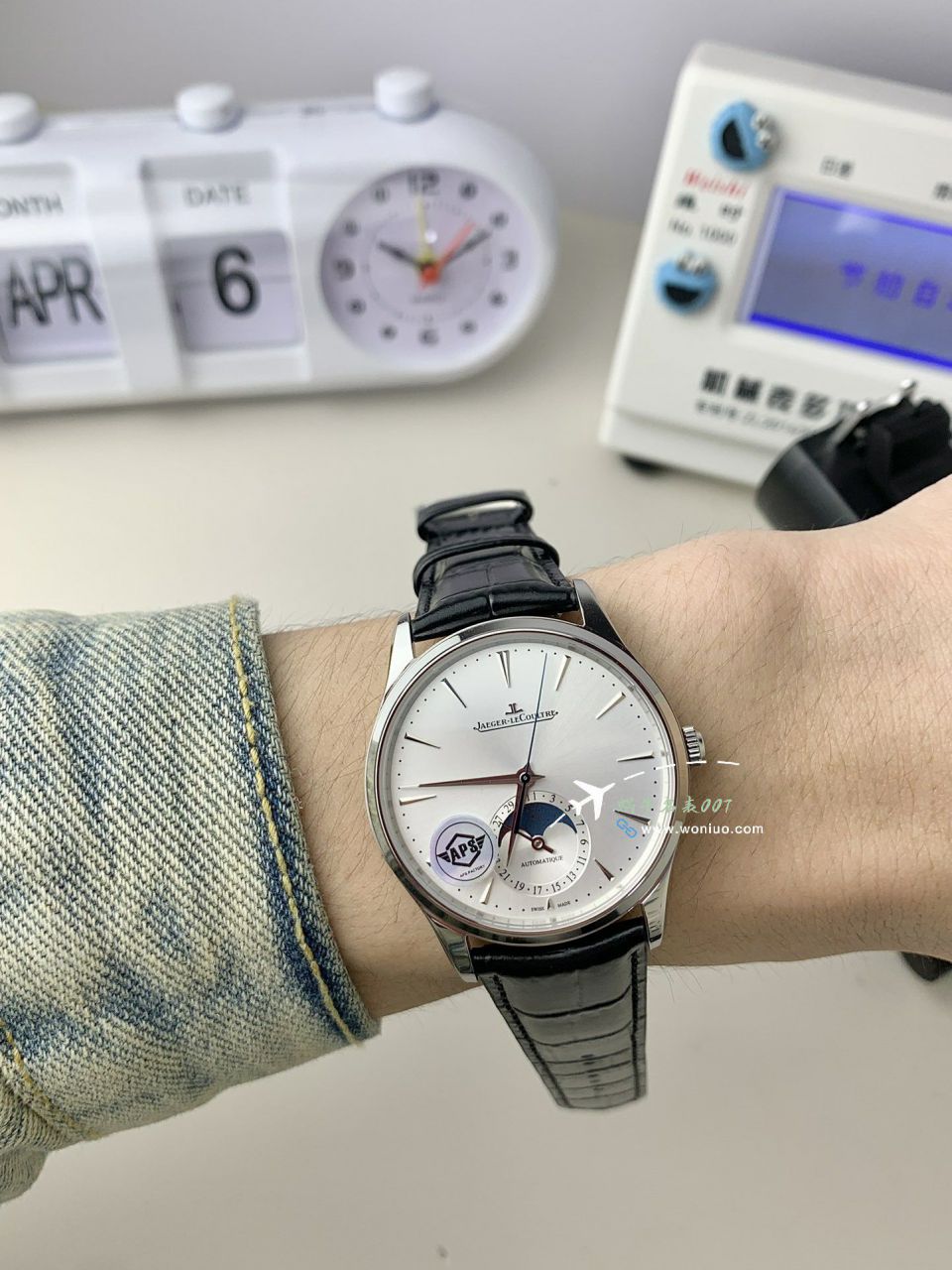 APS Factory  Perfect  Replica Copy  Jaeger-LeCoultre 月相大师系列1368430 wrist watches  / JJ199