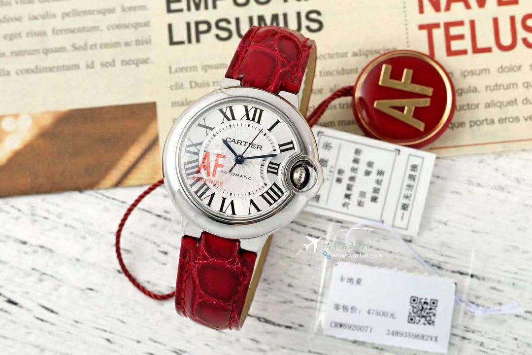 AF蜕变归来 Cartier  33mm蓝气球系列 wrist watches  / K351