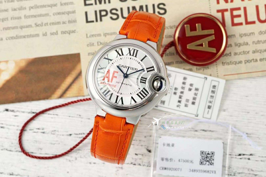 AF蜕变归来 Cartier  33mm蓝气球系列 wrist watches  / K351