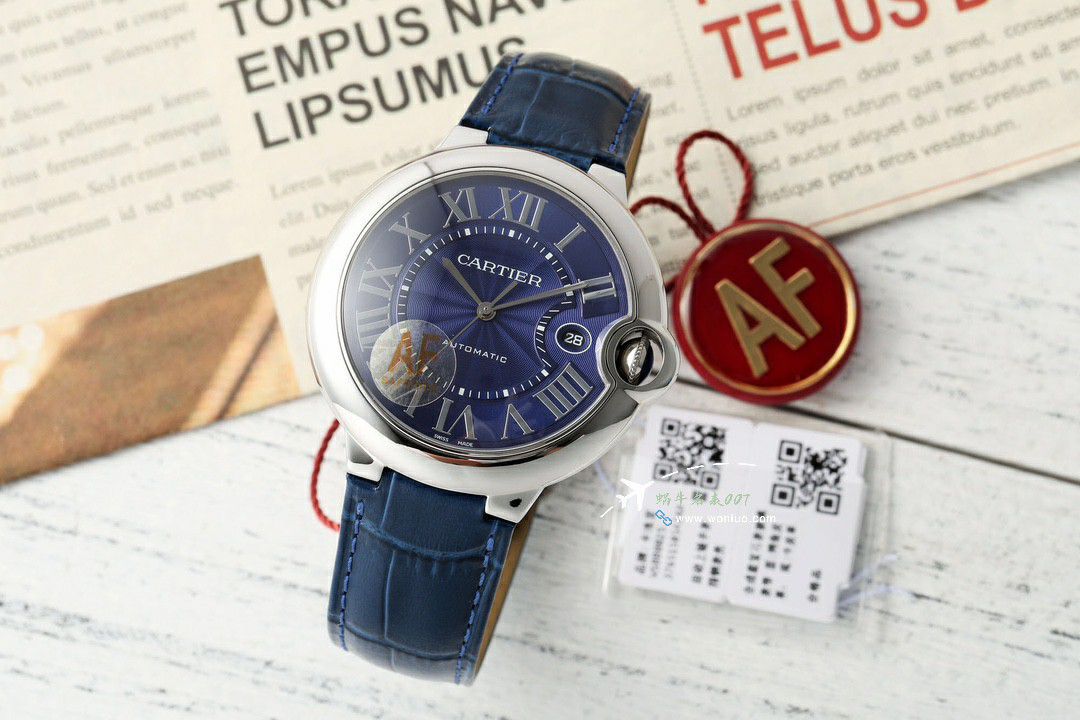 AF Cartier  蓝气球男款42毫米 Replica Copy WE9009Z3 wrist watches  / K363