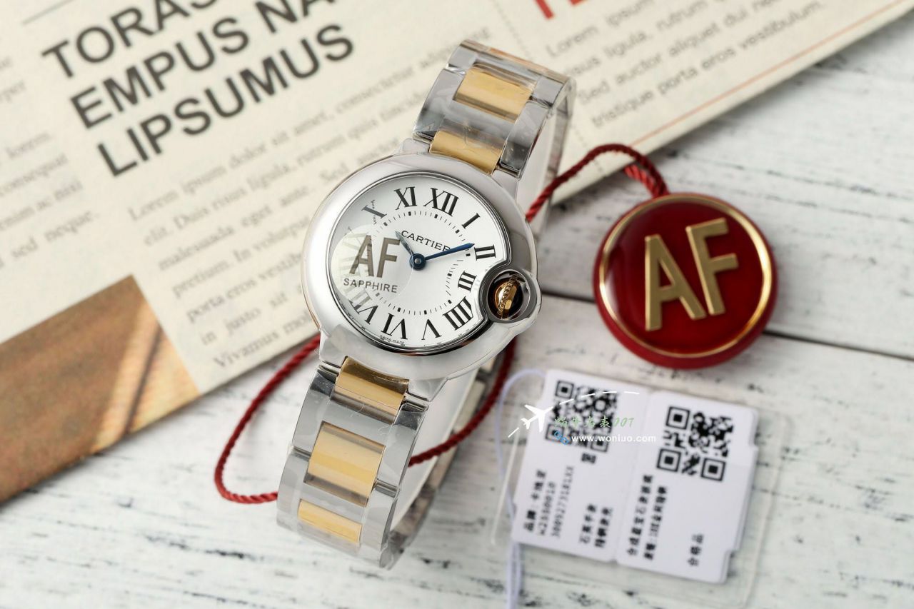 AF Cartier  蓝气球28毫米女士 Watches  Replica Copy 系列W69007Z3 wrist watches  / K373