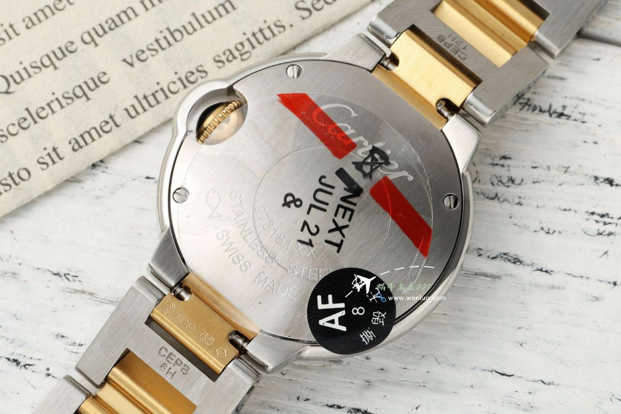 AF Cartier  蓝气球28毫米女士 Watches  Replica Copy 系列W69007Z3 wrist watches  / K373