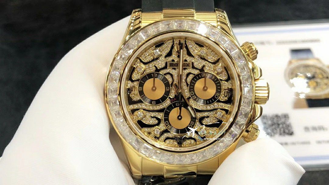  TOP  copy customized  Rolex  Cosmograph Daytona 黄金虎 Ditongna  Replica Copy  Watches 116588 TBR wrist watches  / R880