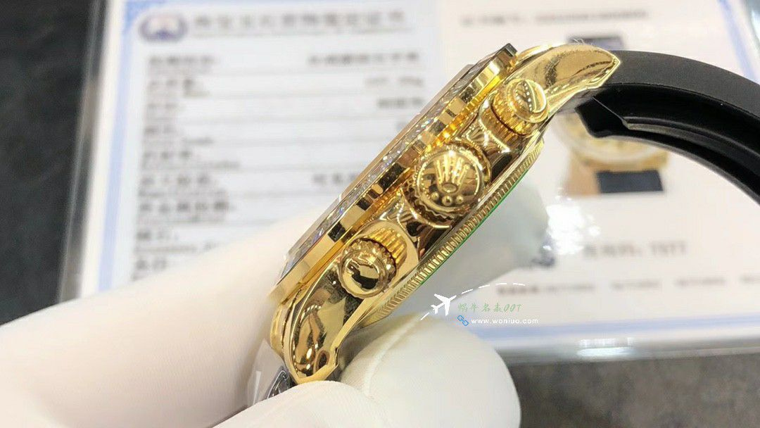  TOP  copy customized  Rolex  Cosmograph Daytona 黄金虎 Ditongna  Replica Copy  Watches 116588 TBR wrist watches  / R880