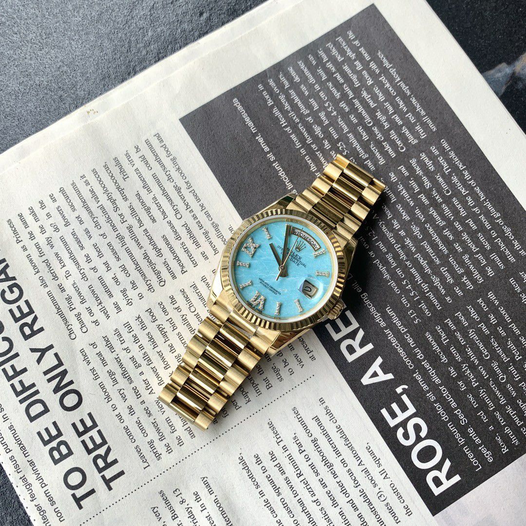  Rolex  Day-Date 型烟熏渐变绿 High quality   Replica Watches m128238-0069 wrist watches  / R888