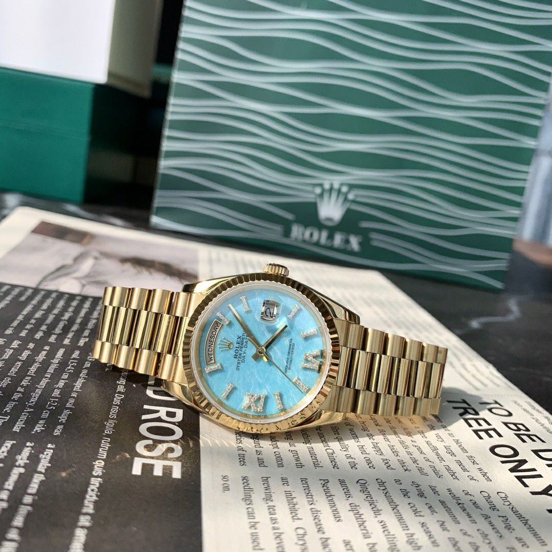  Rolex  Day-Date 型蓝松石 Perfect  Replica Copy  Watches m128238-0071 wrist watches  / R889