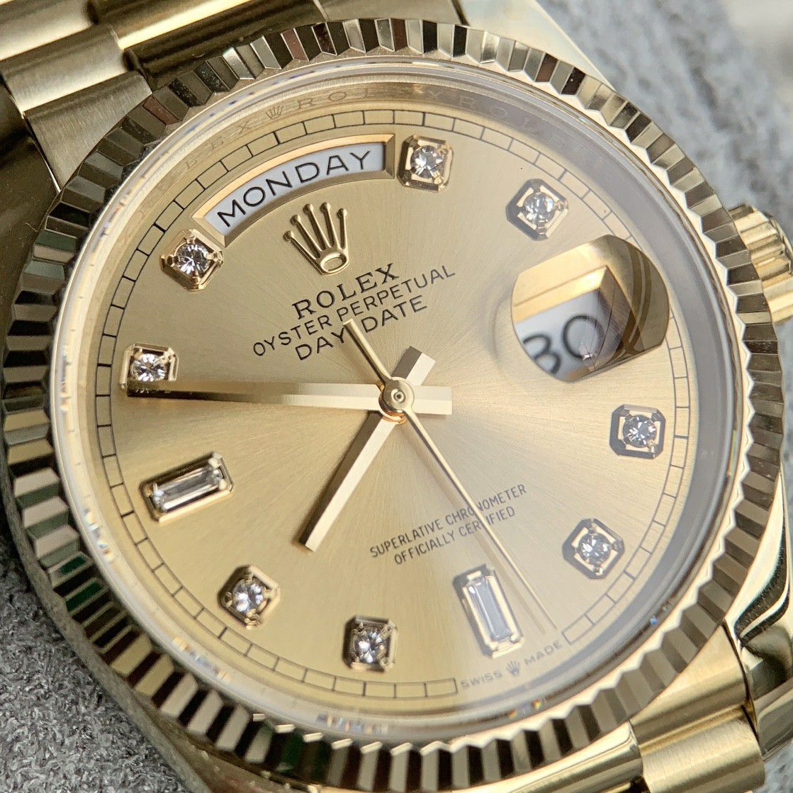  Rolex  Day-Date 型烟熏渐变绿 High quality   Replica Watches m128238-0069 wrist watches  / R888