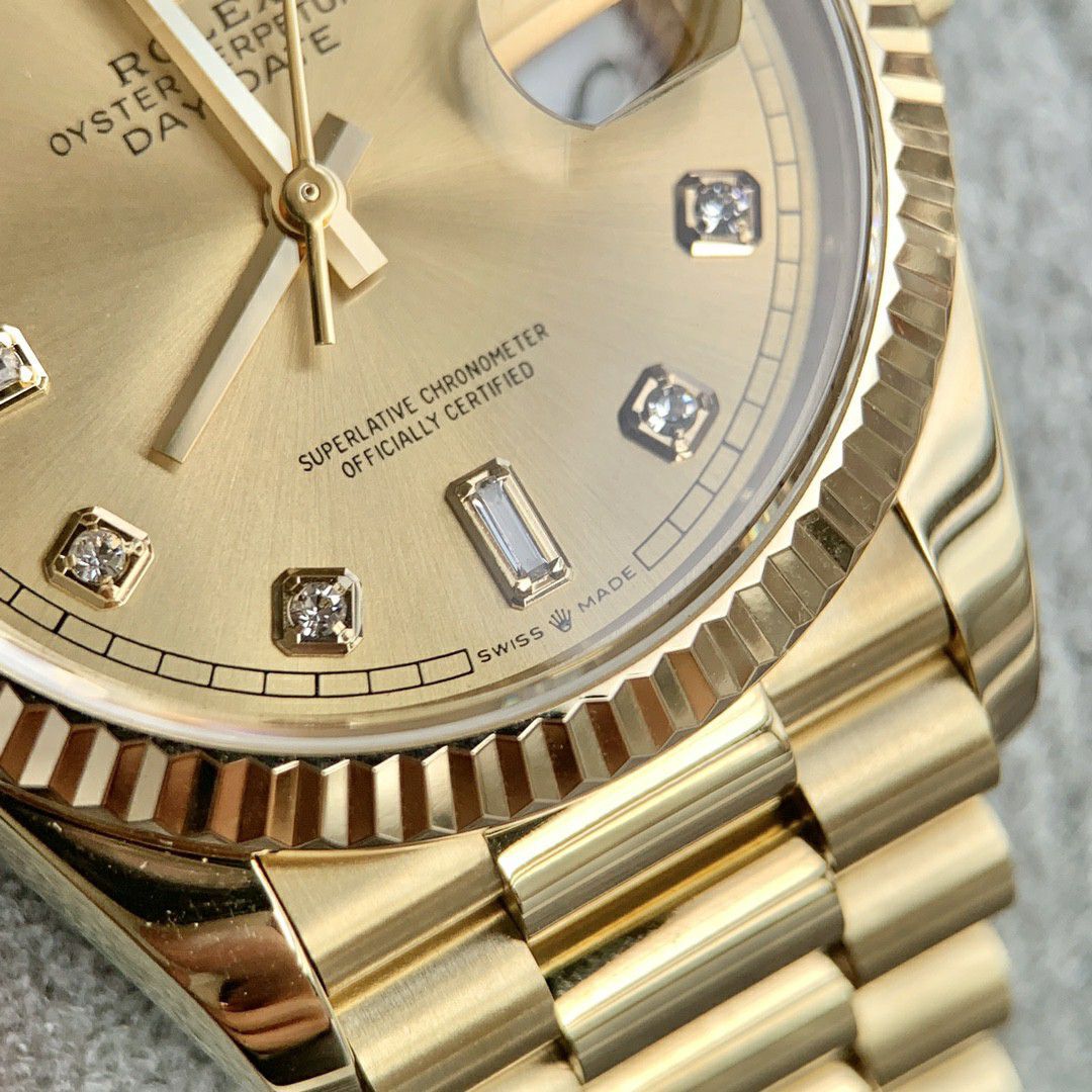  Rolex  Day-Date 型烟熏渐变绿 High quality   Replica Watches m128238-0069 wrist watches  / R888