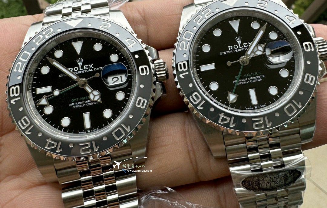  Rolex  GMT MASTER m126710grnr-0003黑灰皮蛋圈 clean Factory 真品对比 top  Replica Copy  Watches  / R893