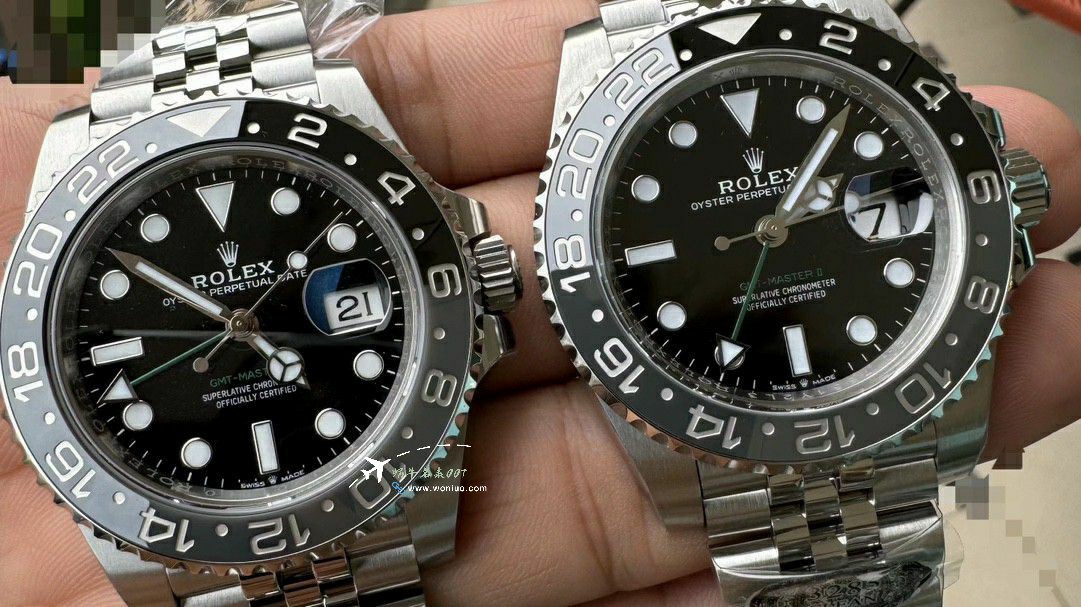  Rolex  GMT MASTER m126710grnr-0003黑灰皮蛋圈 clean Factory 真品对比 top  Replica Copy  Watches  / R893