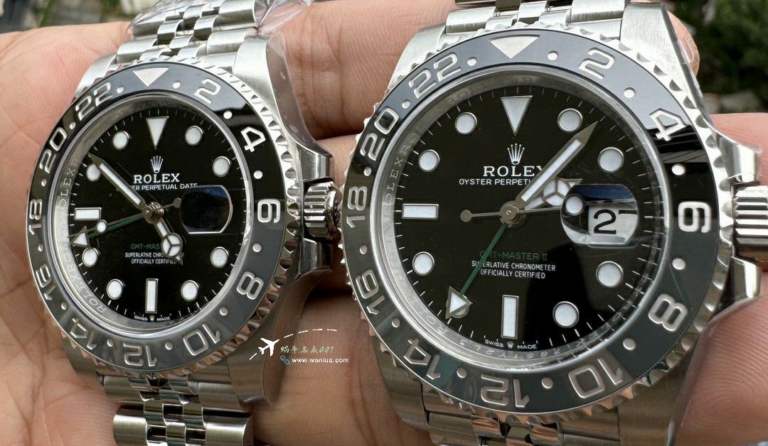  Rolex  GMT MASTER m126710grnr-0003黑灰皮蛋圈 clean Factory 真品对比 top  Replica Copy  Watches  / R893