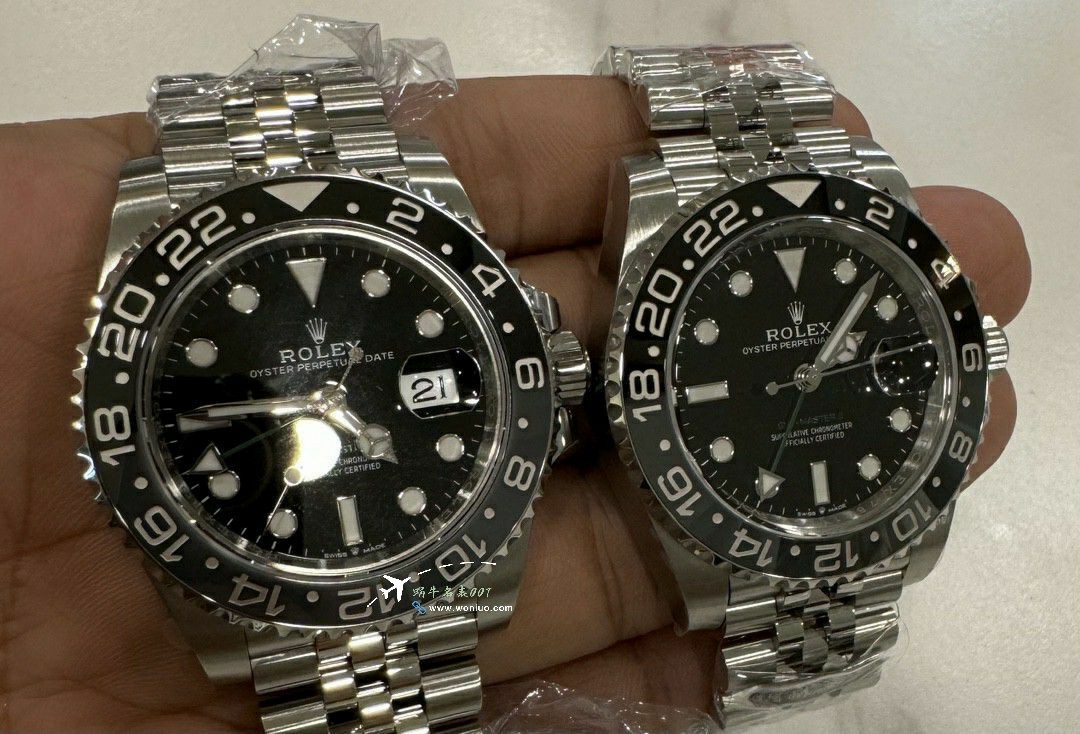  Rolex  GMT MASTER m126710grnr-0003黑灰皮蛋圈 clean Factory 真品对比 top  Replica Copy  Watches  / R893