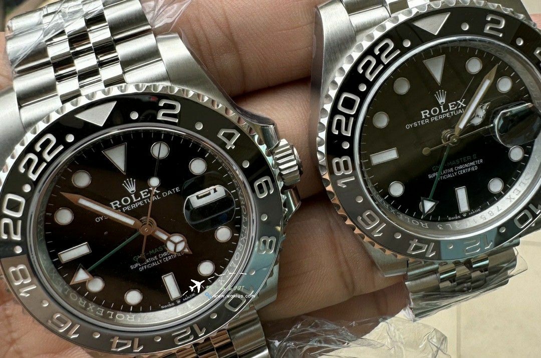  Rolex  GMT MASTER m126710grnr-0003黑灰皮蛋圈 clean Factory 真品对比 top  Replica Copy  Watches  / R893