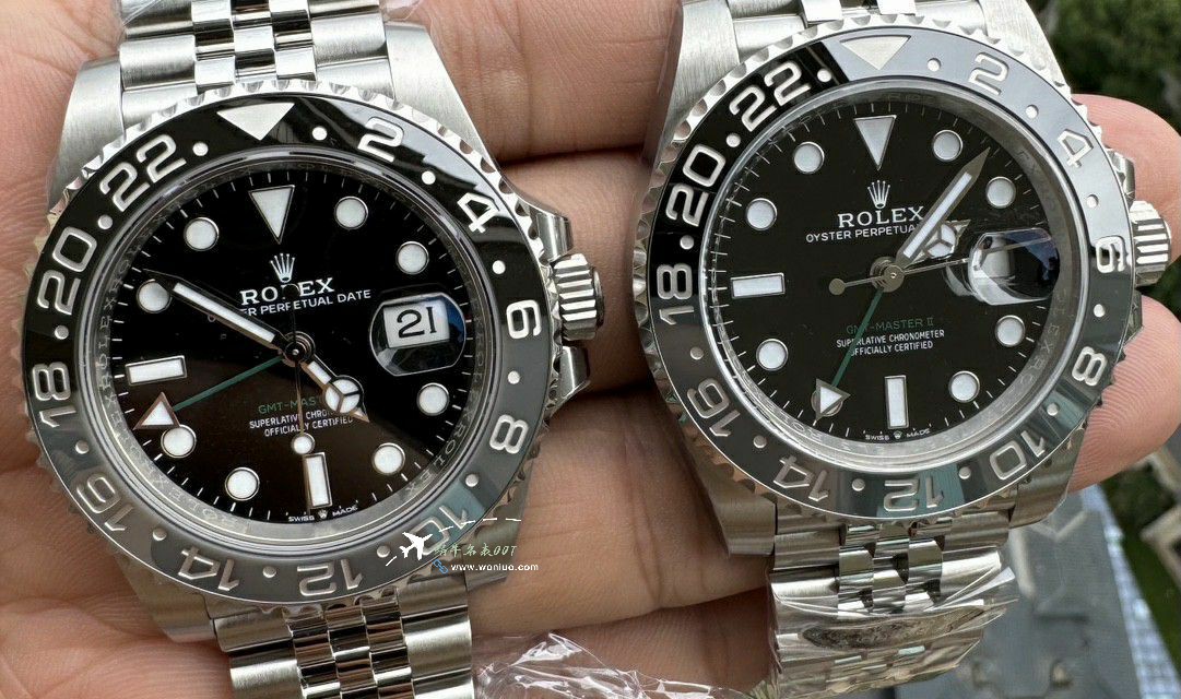  Rolex  GMT MASTER m126710grnr-0003黑灰皮蛋圈 clean Factory 真品对比 top  Replica Copy  Watches  / R893