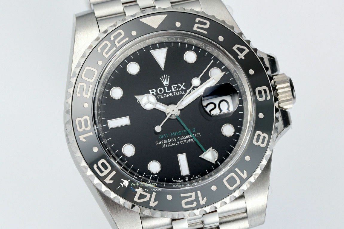  Rolex  GMT MASTER m126710grnr-0003黑灰皮蛋圈 clean Factory 真品对比 top  Replica Copy  Watches  / R893
