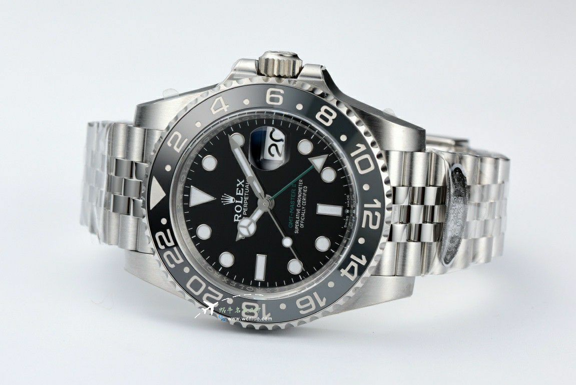  Rolex  GMT MASTER m126710grnr-0003黑灰皮蛋圈 clean Factory 真品对比 top  Replica Copy  Watches  / R893