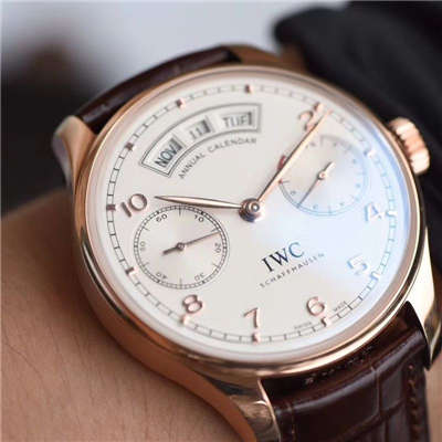 【YL Factory  Perfect  High quality  Replica Watches 】 IWC 葡萄牙年历 wrist watches 系列IW503504 IWC 年历玫瑰金 wrist watches 