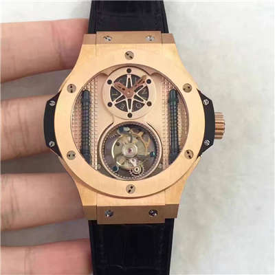 【BM Factory  High quality  Copy  Watches 】HUBLOT 《恒宝》 big bang 系列305.PX.0009.GR《手动 Tourbillon 》男士 Watches 